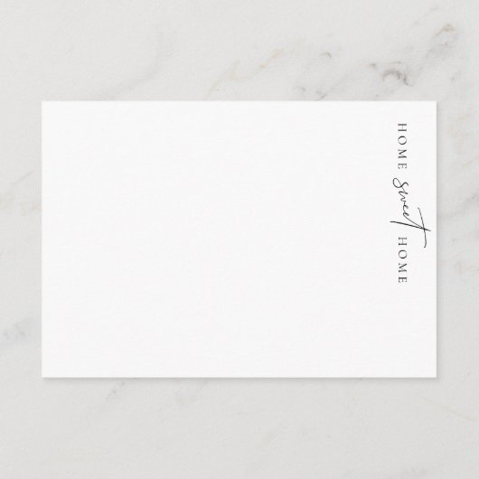 Estelle Minimalist First Home Wishes Kaart (Achterkant)