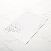Estelle Minimalist Gold Foil Weddenschap Folie Uitnodiging (Gedraaid)