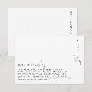 Estelle Minimalist Honeymoon wenst Kaart