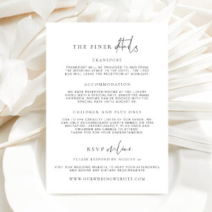 Estelle Minimalist Wedding Details Kaart