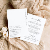 Estelle Minimalist Wedding Details Kaart