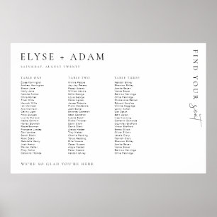 Estelle Minimum 3 Banquet Table Seating Poster