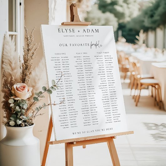 Estelle Minimum 3 Banquet Table Seating Poster