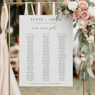 Estelle Minimum 3 Banquet Table Seating Poster