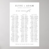 Estelle Minimum 3 Banquet Table Seating Poster (Voorkant)