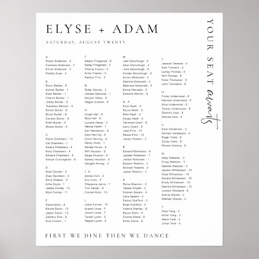Estelle modern minimaal alfabetisch Poster (Voorkant)