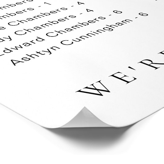 Estelle modern minimaal alfabetisch Poster (Hoek)