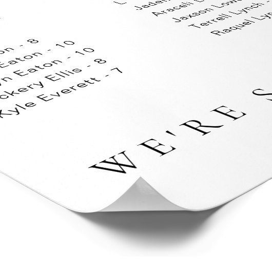 Estelle modern minimaal alfabetisch Poster (Hoek)