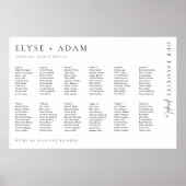 Estelle Modern Minimal 12 Poster voor tafelzitplaa (Voorkant)