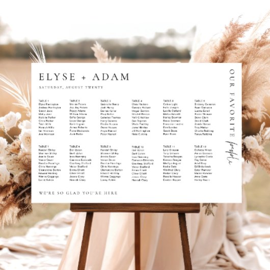 Estelle Modern Minimal 12 Poster voor tafelzitplaa