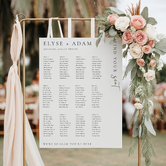 Estelle Modern Minimal 12 Poster voor tafelzitplaa