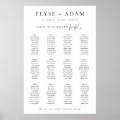 Estelle Modern Minimal 12 Poster voor tafelzitplaa (Voorkant)