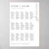 Estelle Modern Minimal 15 Poster voor tafelzitplaa (Voorkant)