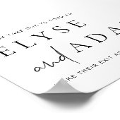 Estelle Modern Minimal Confetti Toss Sign Poster (Hoek)