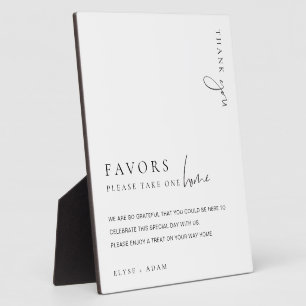 Estelle Modern Minimal Favors Sign Fotoplaat