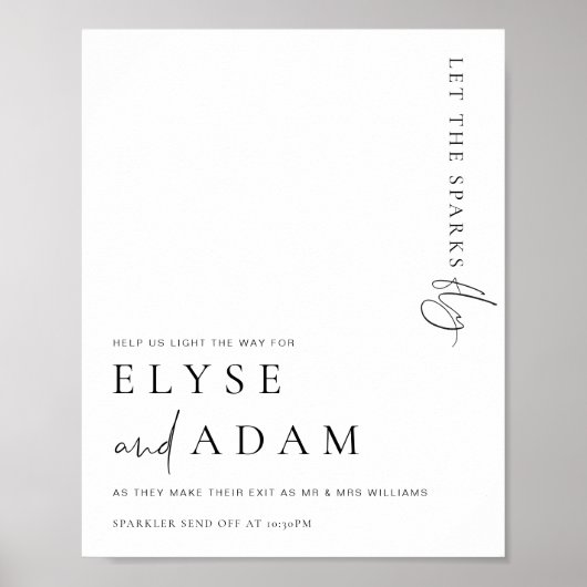 Estelle Modern Minimal laat de Sparks het teken va Poster (Voorkant)