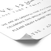 Estelle Modern Minimal Love is Sweet Favors Sign Poster (Hoek)