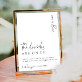 Estelle Modern Minimal Open Bar Menu Bord Poster