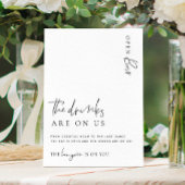 Estelle Modern Minimal Open Bar Menubord Poster