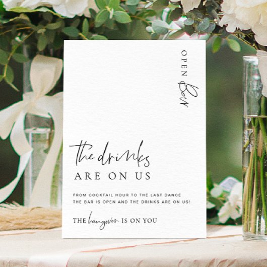 Estelle Modern Minimal Open Bar Menubord Poster