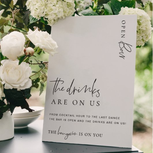 Estelle Modern Minimal Open Bar Menubord Poster