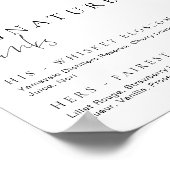 Estelle Modern Minimal Signature Dranken Bord Poster (Hoek)