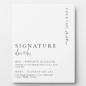 Estelle Modern Minimal Signature Drink Sign Fotoplaat (Voorkant)