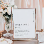 Estelle Modern Minimal Signature Drink Sign Poster<br><div class="desc">Dit het menuteken van drinken van de handtekening kenmerkt een moderne rubriek van het calligrafische manuscript en minimalistisch ontwerp. De rubriek van de manuscripttekst is een afbeelding dat niet kan worden uitgegeven. Het kopje afbeelding kan resized om het even welke grootte van het poster te passen. Alle andere tekst kan...</div>