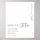 Estelle Modern Minimal Spritz Station Poster (Voorkant)