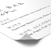 Estelle Modern Minimal The Bar Menu Bord Poster (Hoek)