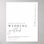 Estelle Modern Minimal Wedding Guest Book Sign Poster (Voorkant)