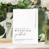 Estelle Modern Minimal Wedding Guest Book Sign Poster