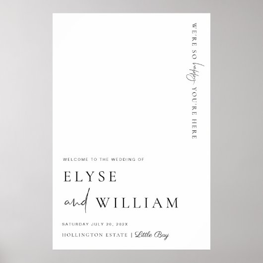 Estelle Modern Minimal welkomstgebarentaal Poster (Voorkant)