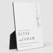 Estelle Modern Minimale Sparkler Verstuur Teken Fotoplaat (Zijkant)