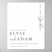 Estelle Modern Minimale Sparkler Verstuur Teken Poster (Voorkant)