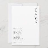 Estelle Modern Minimalist Weddenschap Table Number Kaart (Achterkant)