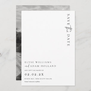 Estelle Modern Minimalist Wedding Save the Date Kaart