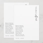 Estelle Modern Minimalistisch Tafelnummer Bruiloft (Voorkant / Achterkant)