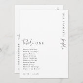 Estelle Modern Minimalistisch Trouw Tafelnummer (Voorkant / Achterkant)