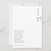 Estelle Modern Minimalistisch Trouwtafel Nummer Kaart (Voorkant)