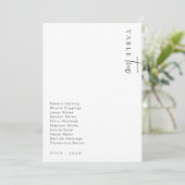 Estelle Modern Minimalistisch Trouwtafel Nummer Kaart (Staand voorkant)