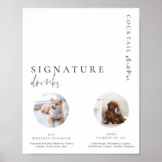 Estelle Modern Minimalistische foto-handtekening d Poster (Voorkant)