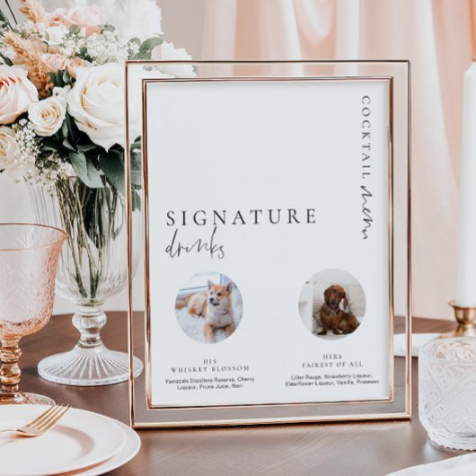 Estelle Modern Minimalistische foto-handtekening d Poster