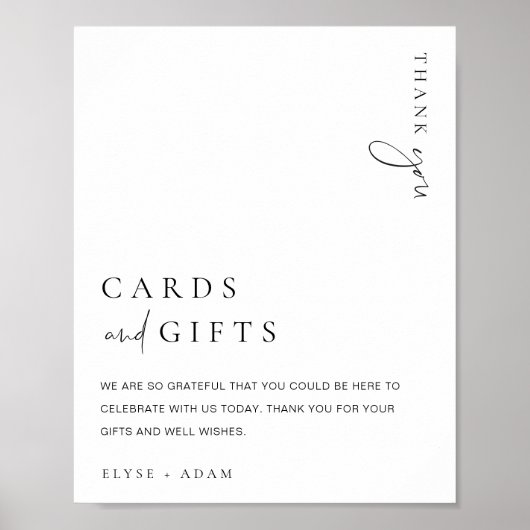 Estelle Moderne Minimale Kaarten en cadeauborden Poster (Voorkant)