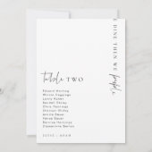 Estelle Moderne Minimalistische Tafelkaart voor de Kaart (Achterkant)