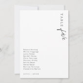 Estelle Moderne Minimalistische Tafelkaart voor de Kaart (Voorkant)