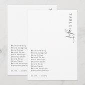 Estelle Moderne Minimalistische Tafelnummer Bruilo (Voorkant / Achterkant)
