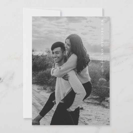 Estelle Moderne Minimalistische Trouw Uitnodiging (Achterkant)