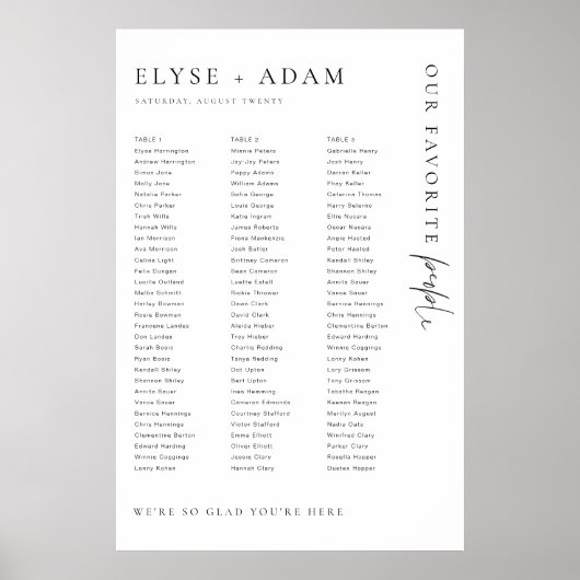 Estelle Poster met minimaal 3 lange tafels (Voorkant)