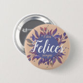 Estén felices siempre ronde button 5,7 cm (Voorkant /achterkant)